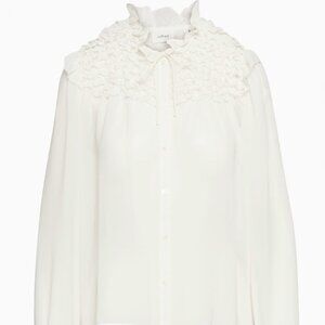 NWT Aritzia Wilfred Gemme Chiffon button-up blouse